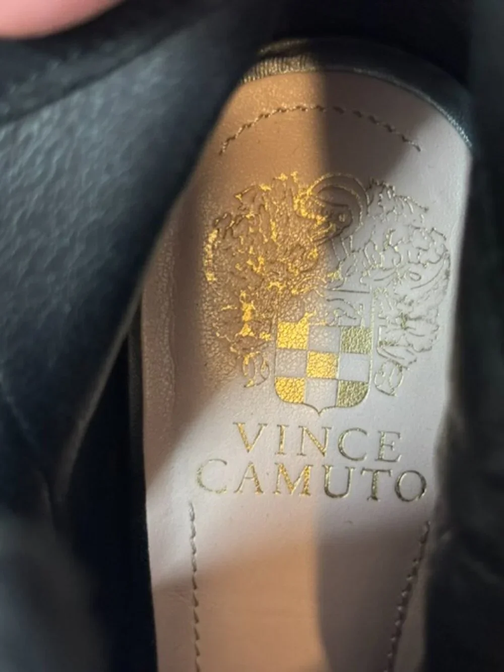Vince Camuto Kevia Black Leather/Suede Open Toe Stiletto Bootie Women's Size 10M
